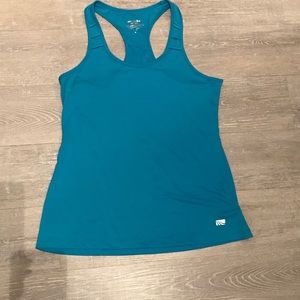 Marika teal blue workout tank top